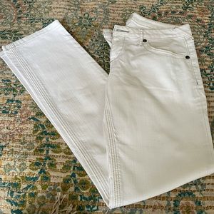 Free People straight leg white jeans